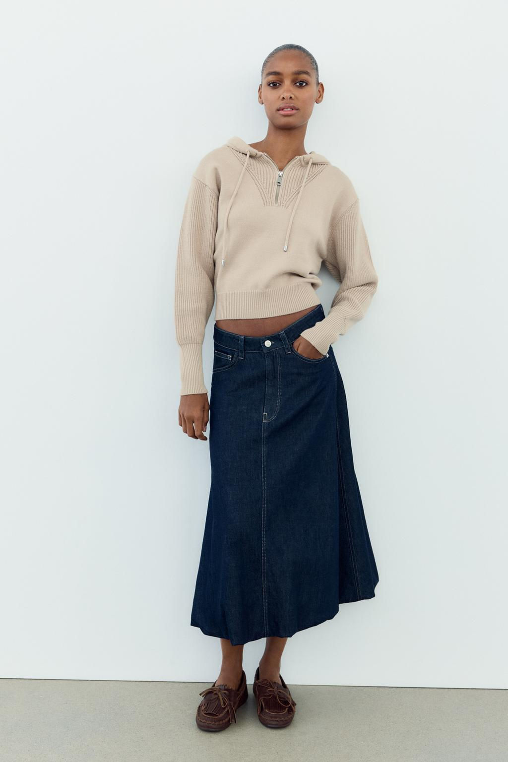 KNIT SWEATER WITH HOOD - Zara фото 10