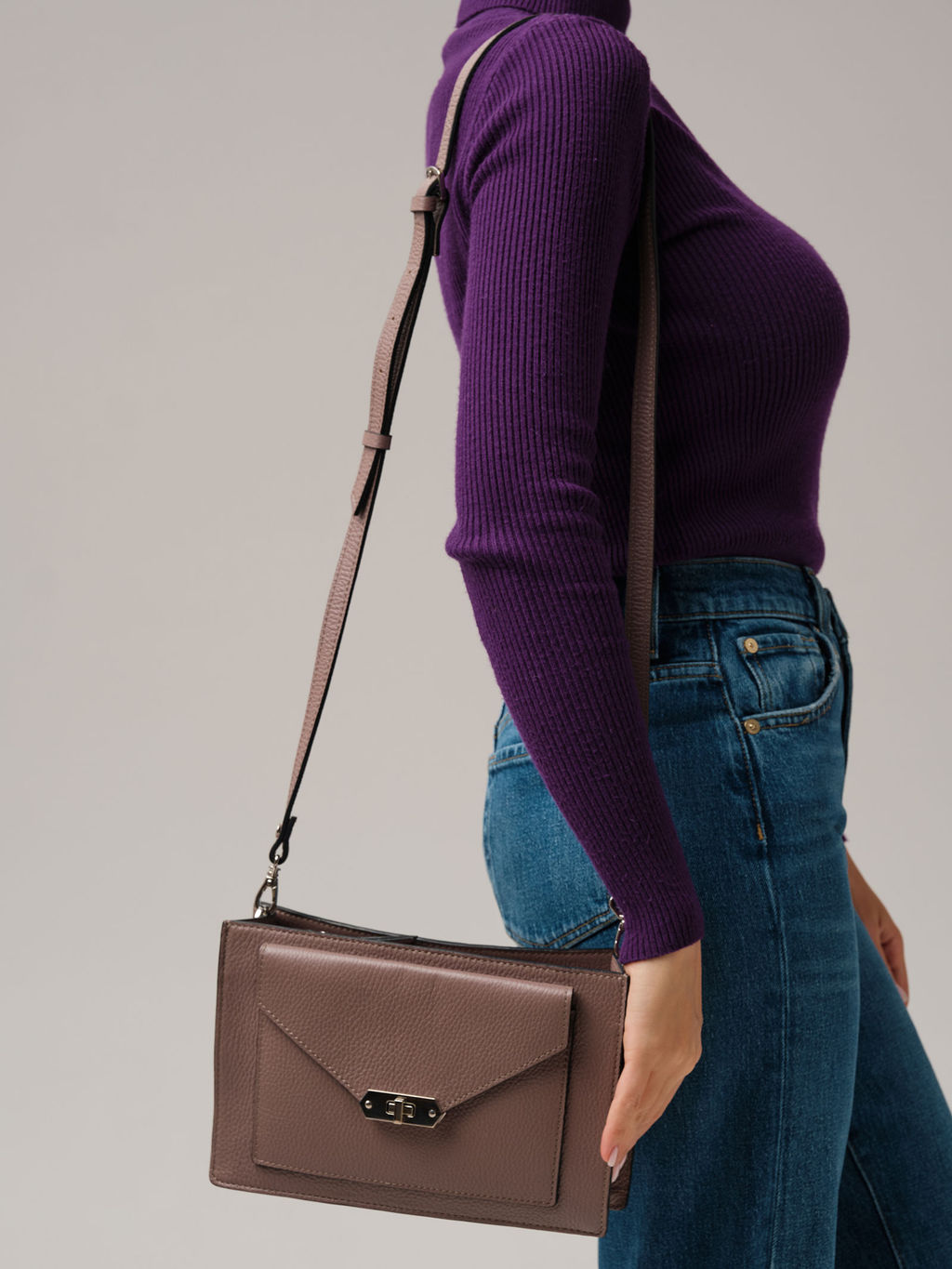 Сумка Deboro 30017 розово-серый