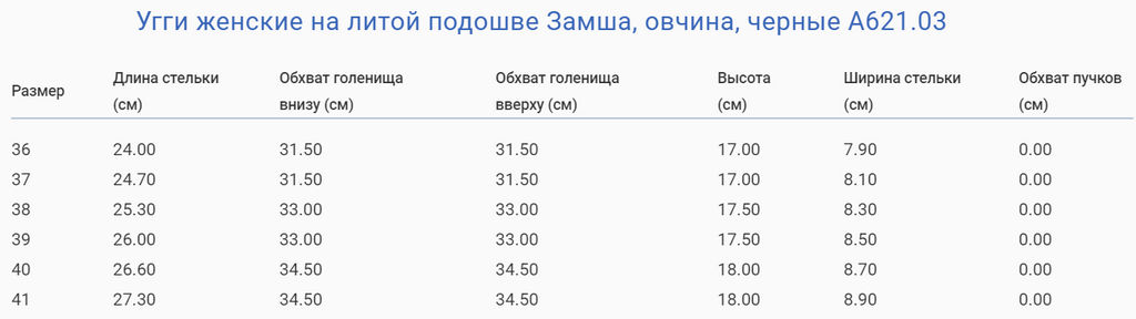Унты женские на литой подошве Замша, овчина, черные - Roshva фото 10