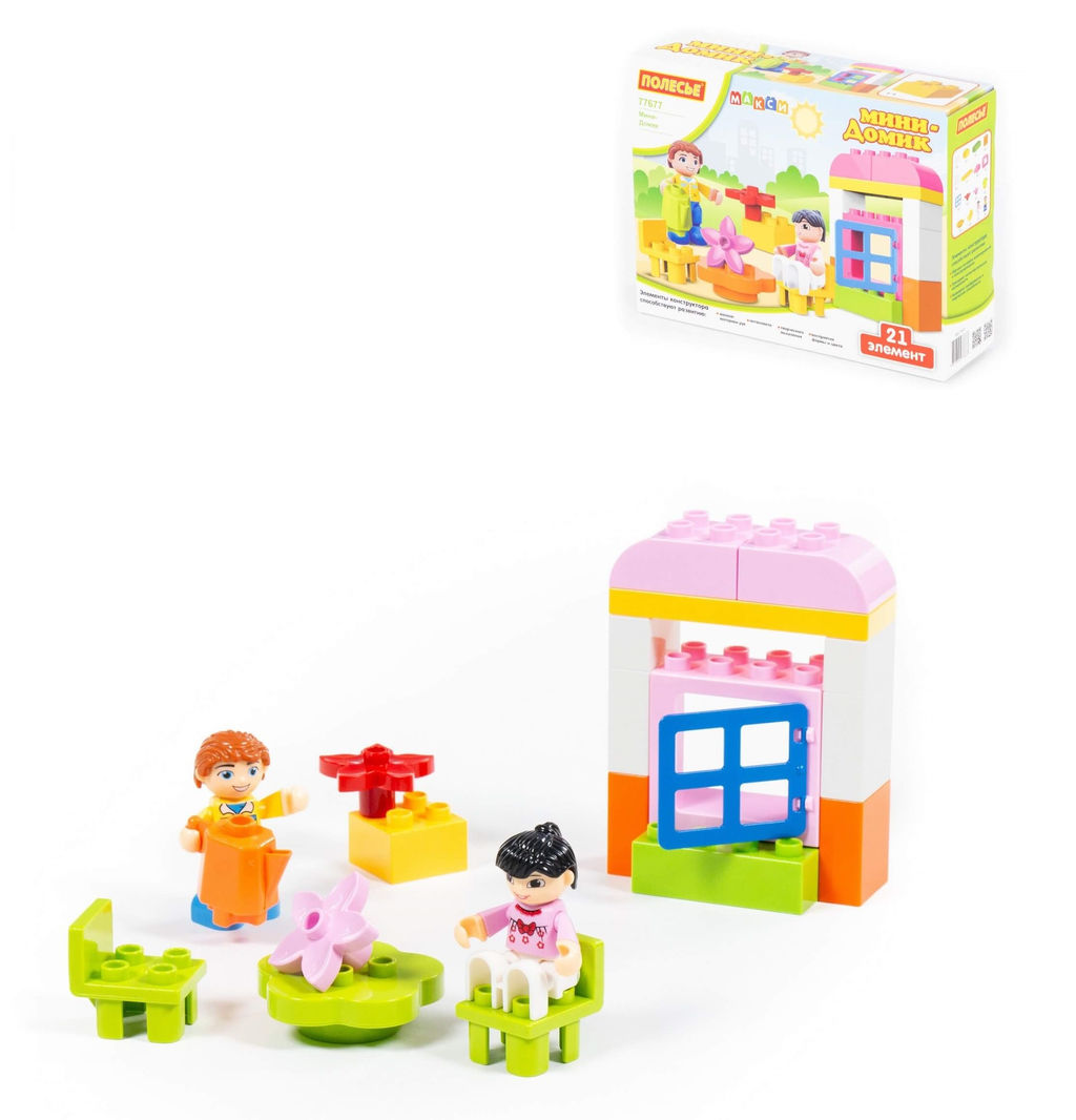 . Конструктор "Макси" "Мини-Домик" 21 эл. (в коробке) арт.77677 /10