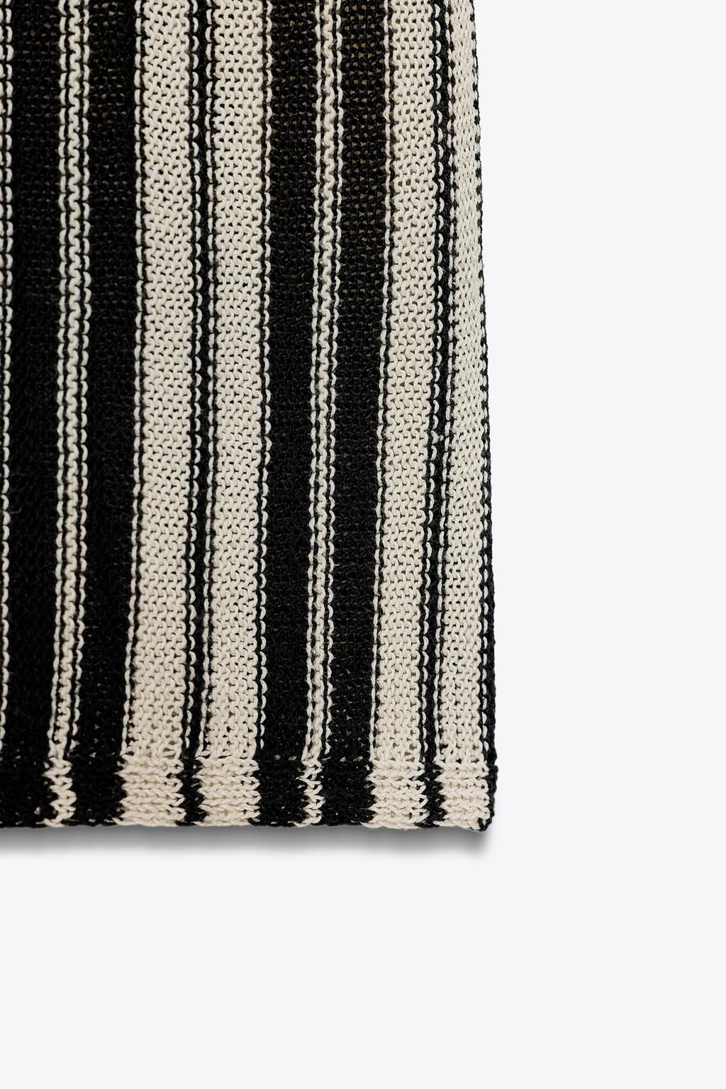 STRIPED KNIT DRESS WITH LINEN - Zara фото 10