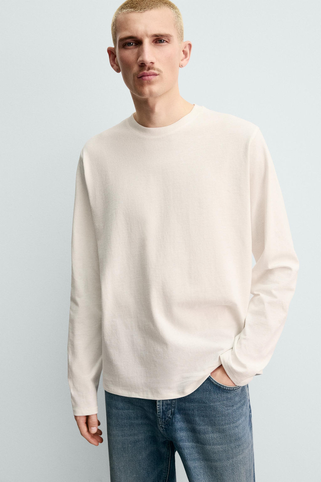 MEDIUM WEIGHT ORIGINS LONG SLEEVE T-SHIRT - Zara фото 13