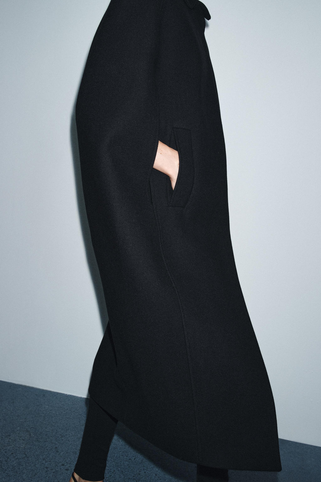 WOOL BLEND CAPE COAT ZW COLLECTION LIMITED EDITION - Zara фото 9