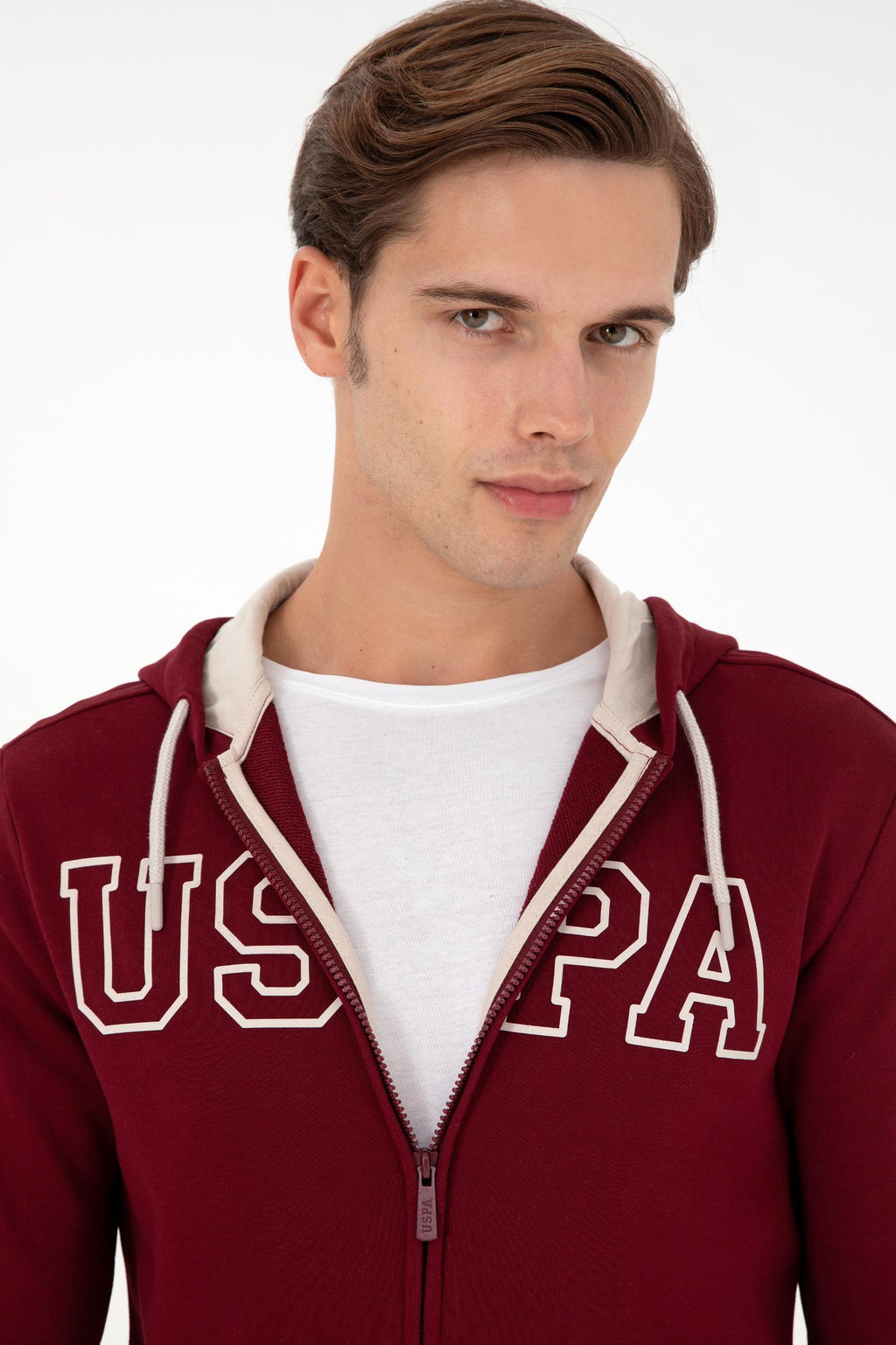 Мужской бордово-красный свитшот - U.s. polo assn фото 2