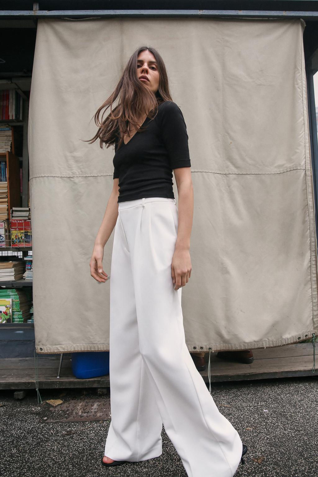 WASHED COTTON T-SHIRT - Zara фото 3