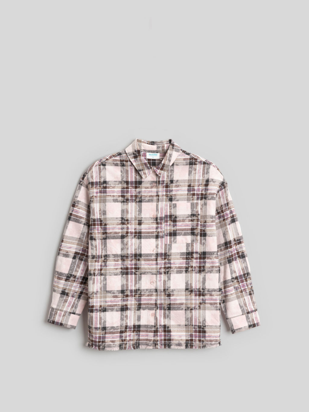 ACOOLA / Блузка детская для девочек Pireynik розовая клетка  фото 3