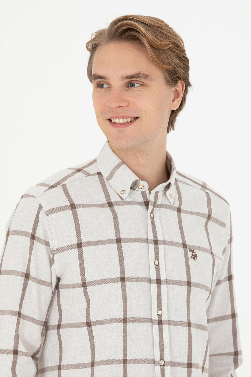 Мужская рубашка с длинным рукавом Stone - U.s. polo assn фото 2