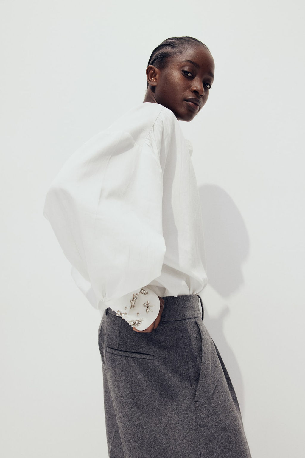 Blusa de algodon con strass - H&m фото 4