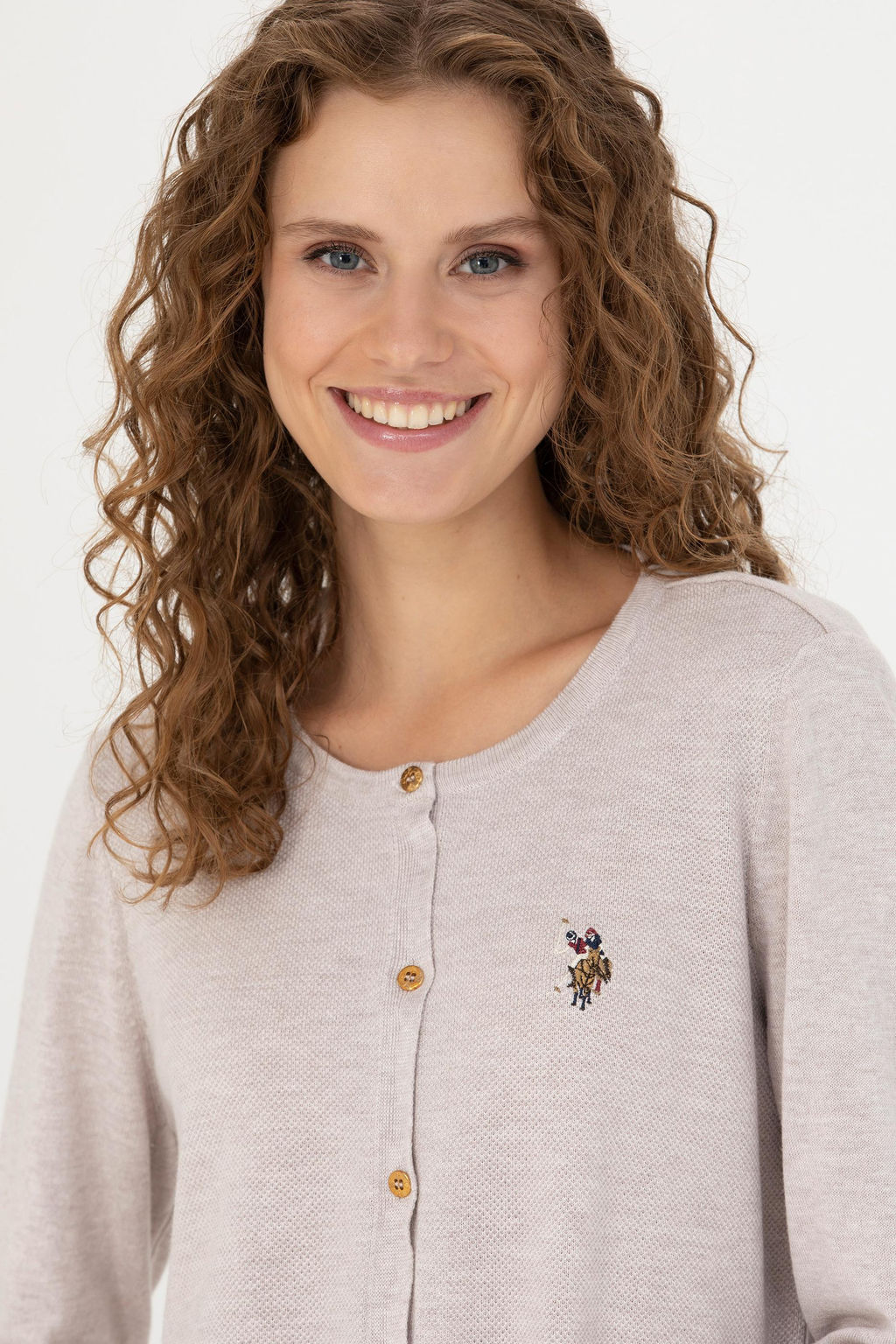 Женский базовый трикотажный кардиган Stone Melange - U.s. polo assn фото 16