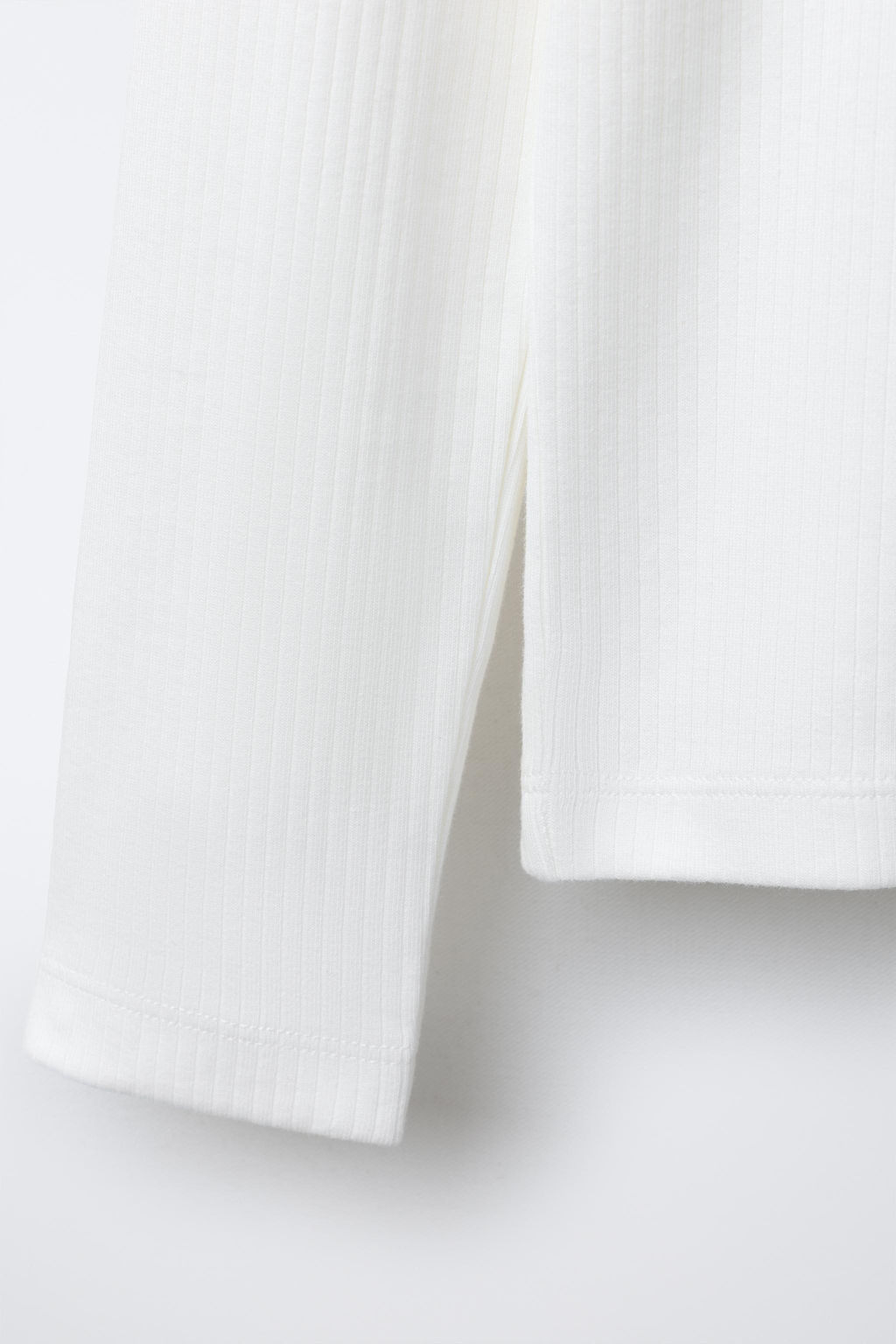 PLAIN RIBBED T-SHIRT - Zara фото 4