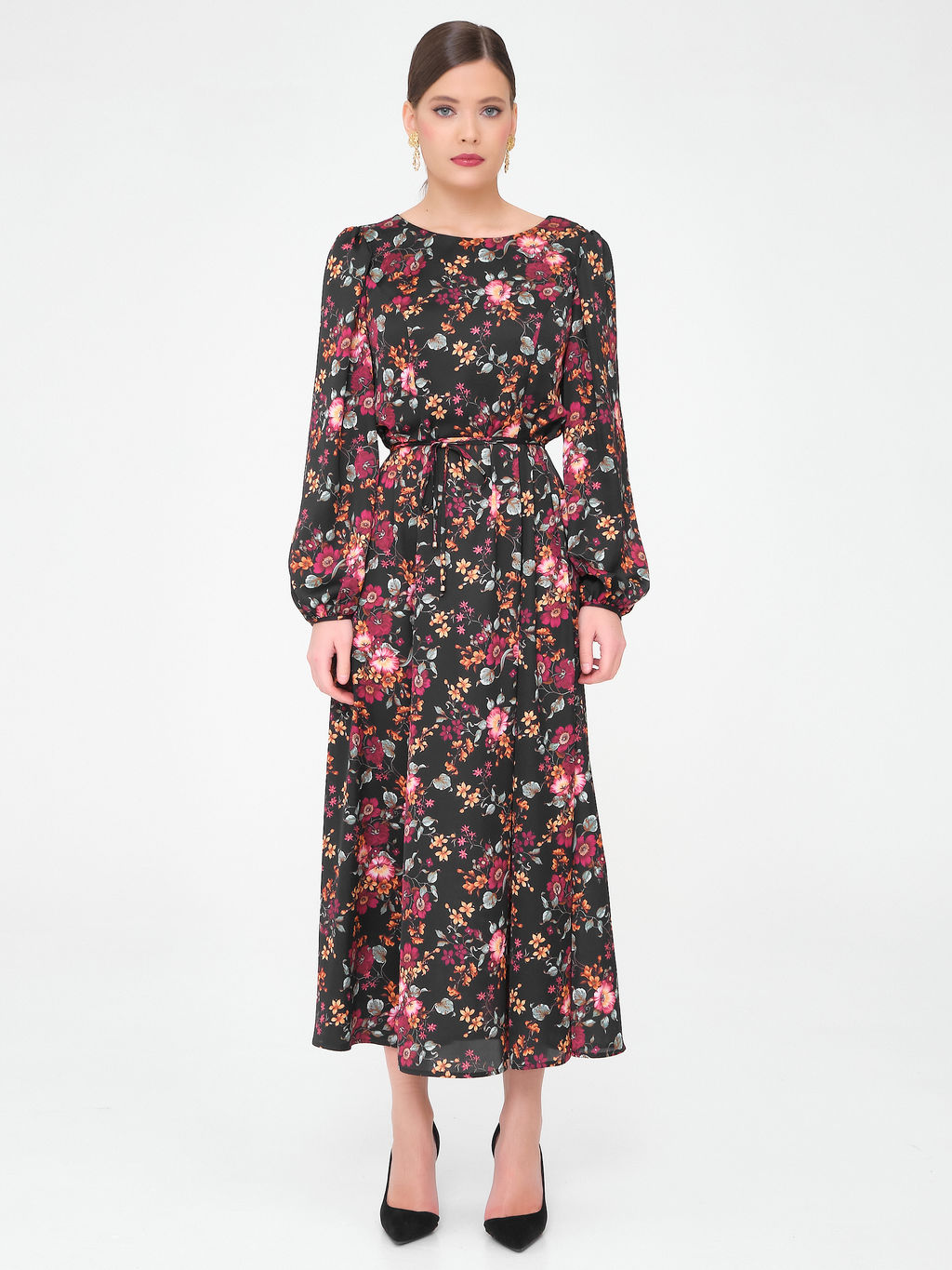 Платье с фигурным вырезом Новый год