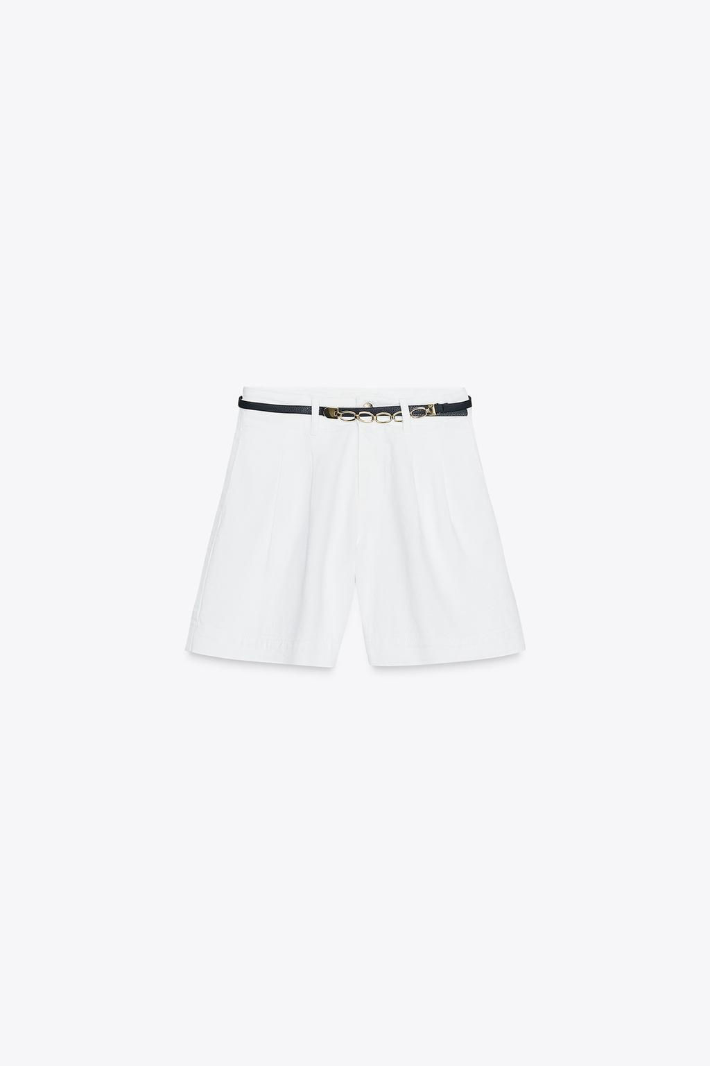 Z1975 DENIM SHORTS WITH DARTS AND BELT - Zara фото 13