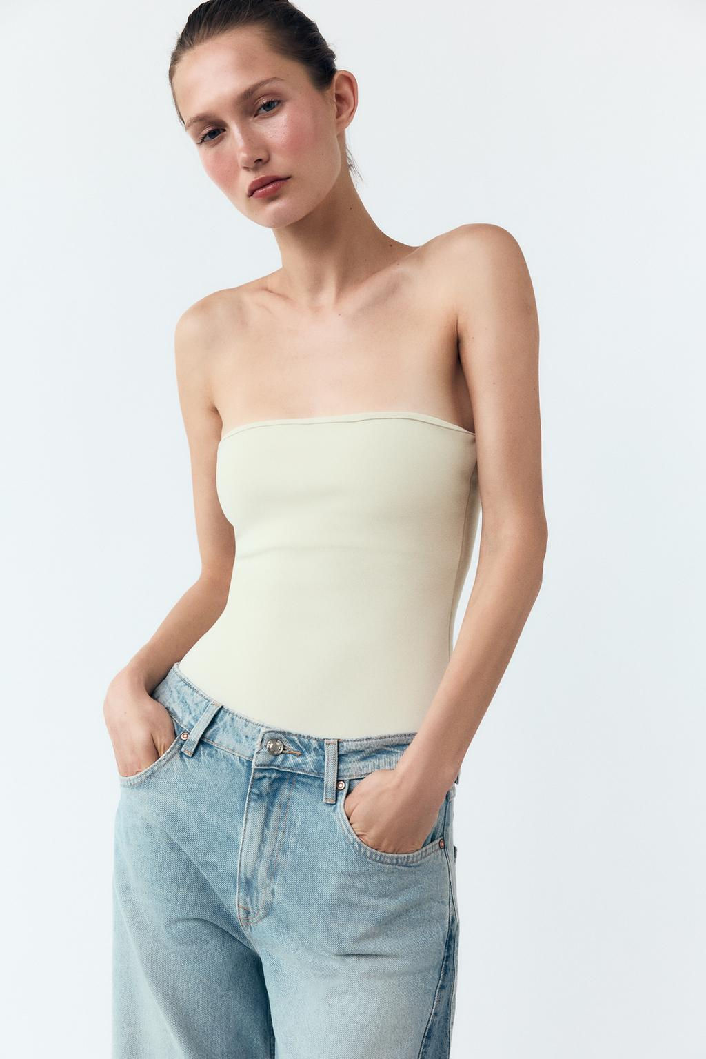 STRETCH BANDEAU BODYSUIT - Zara фото 10