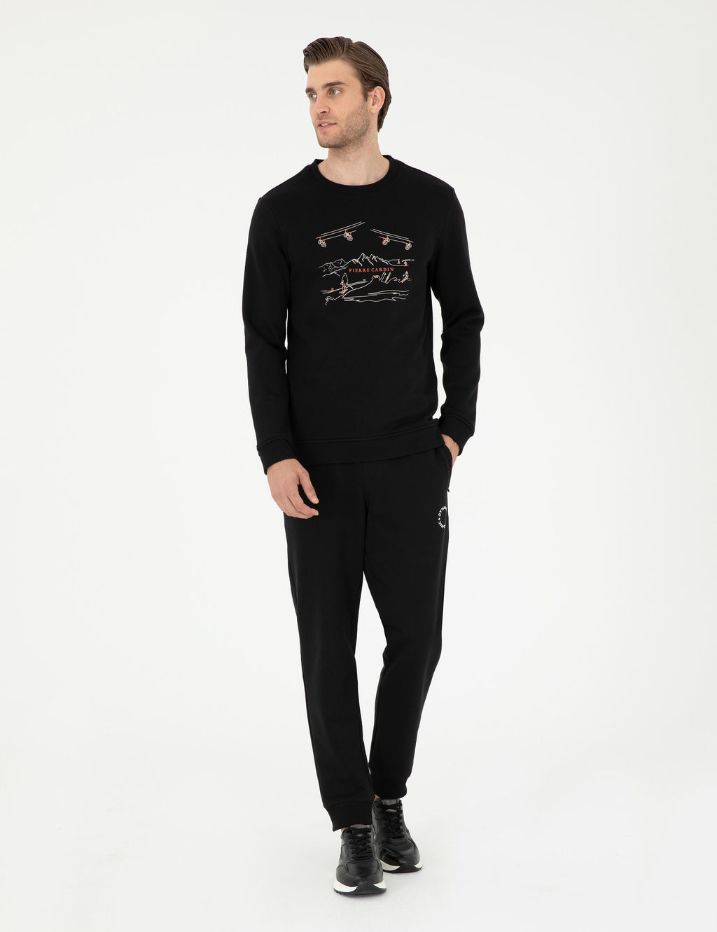Siyah Regular Fit Sweatshirt - Pierre cardin фото 4