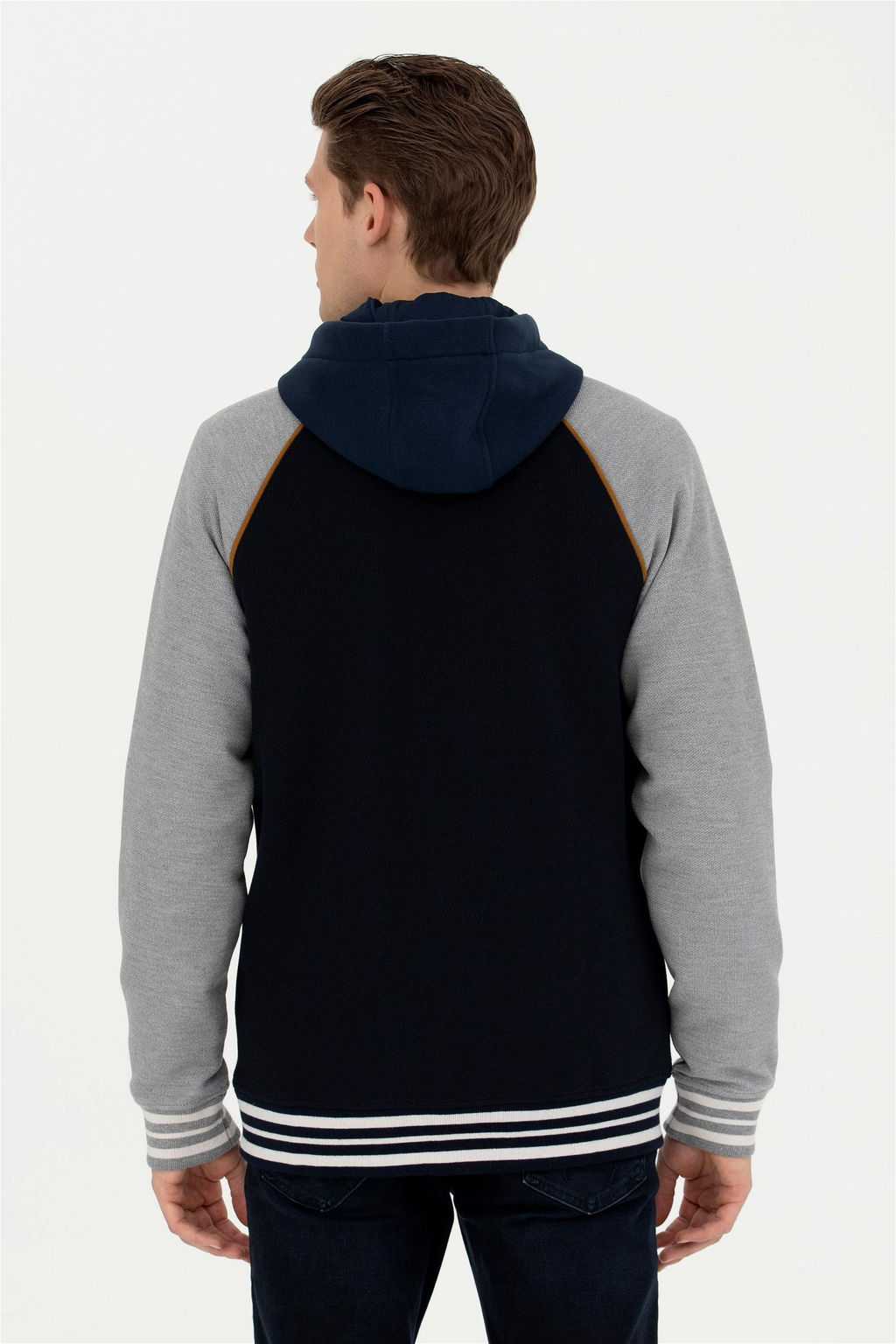Мужской темно-синий вязаный кардиган - U.s. polo assn фото 12