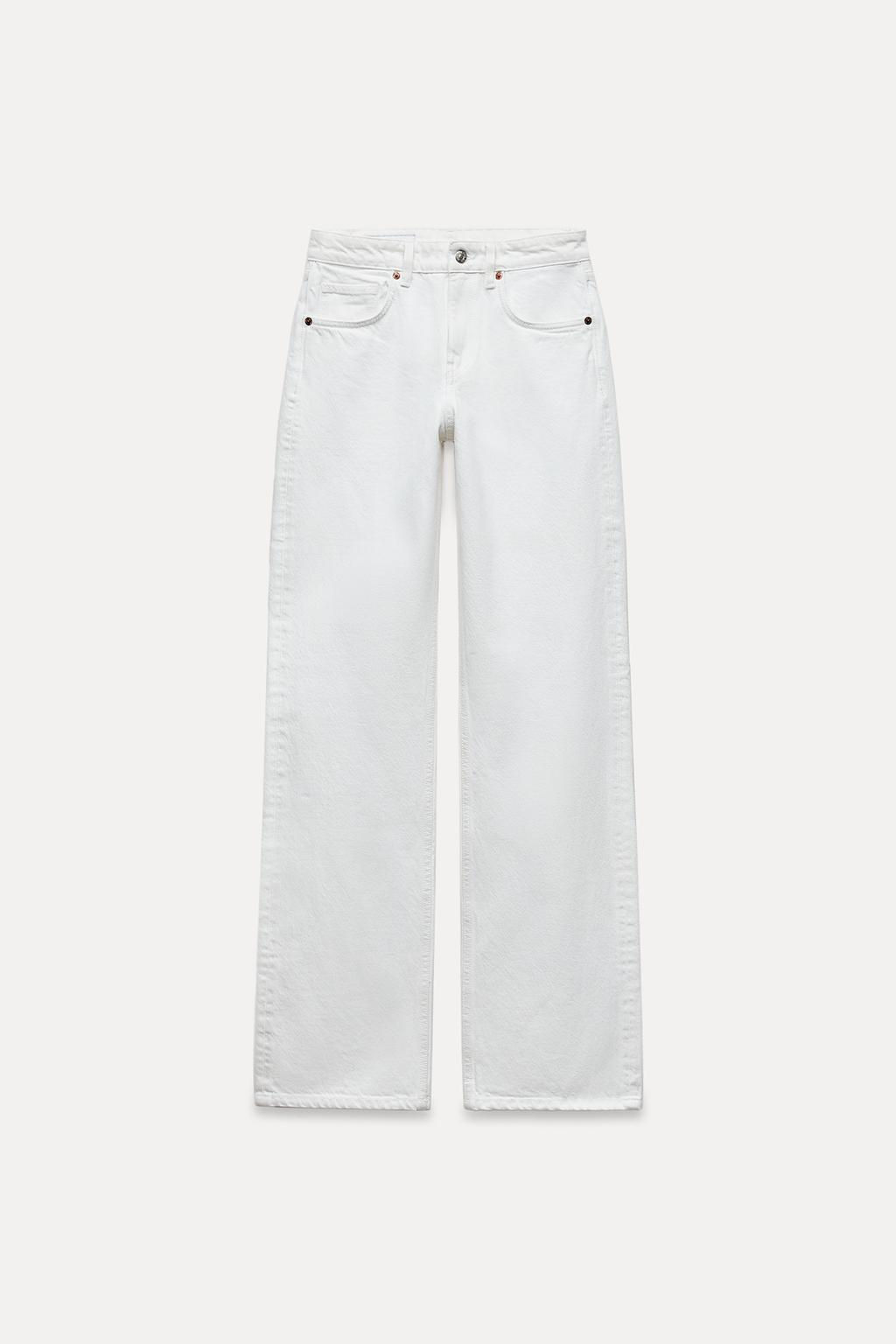 TRF WIDE-LEG MID-RISE FULL LENGTH JEANS - Zara фото 34