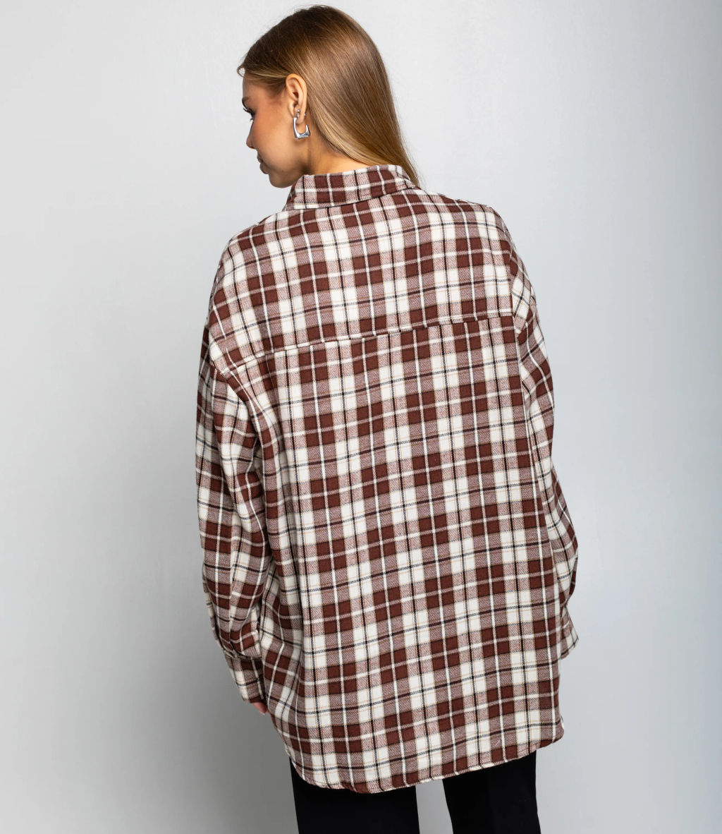 Рубашка #КТ225 (5), белый,шоколадный - Dommod фото 3