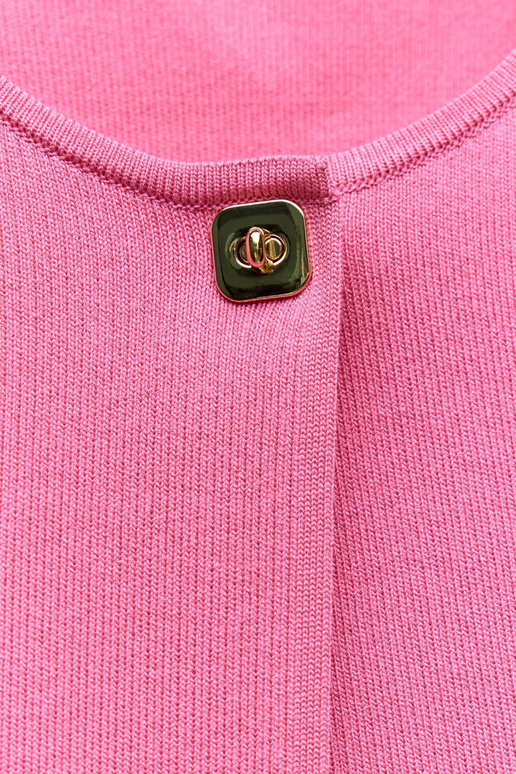 PLAIN KNIT CROPPED CARDIGAN - Zara фото 12