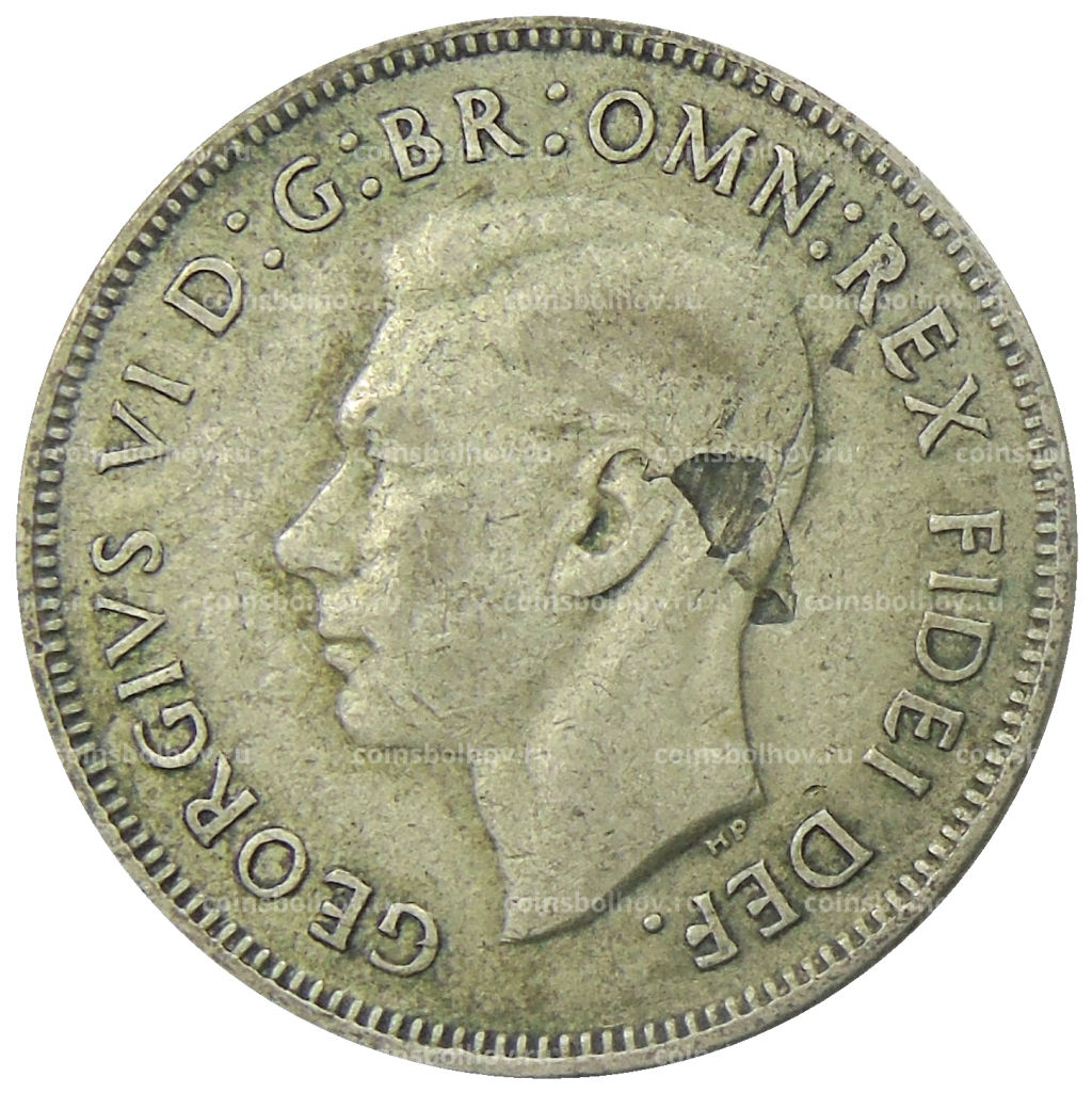 1 флорин (2 шиллинга) 1951 года Австралия  50 лет Федерации