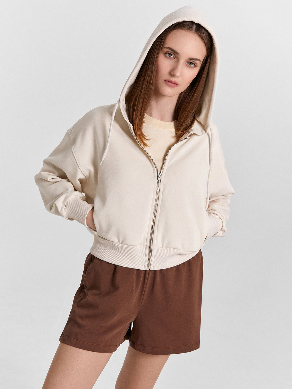 Шорты женские коричневые шоколад 132378