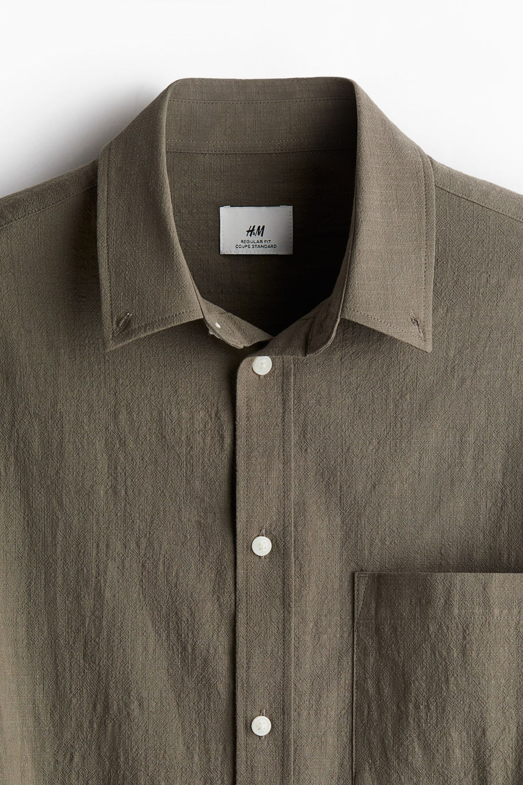 Camisa en tejido texturizado Regular Fit - H&m фото 8