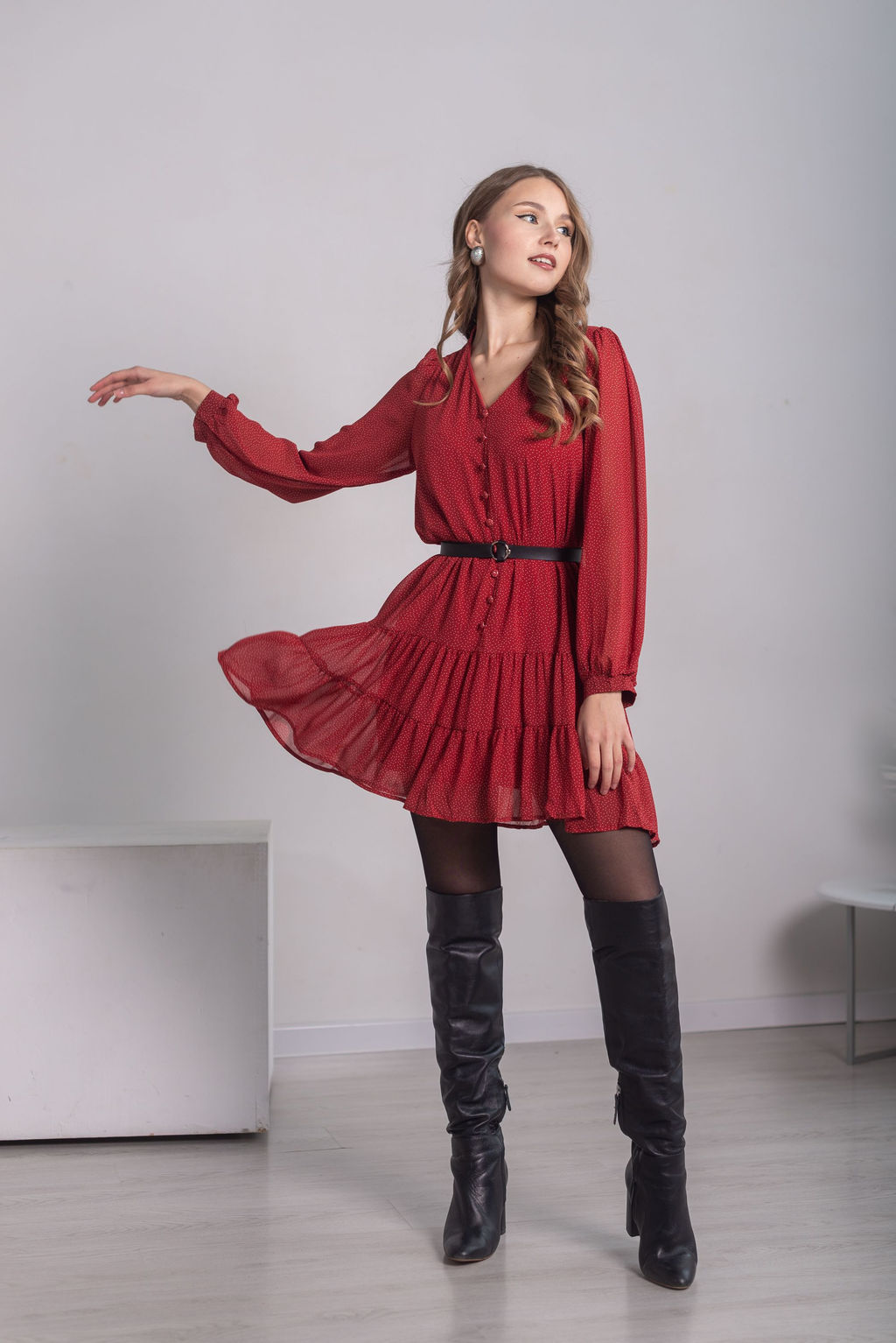 Платье Трэвис (рубиновый) - Nadi bordo фото 4