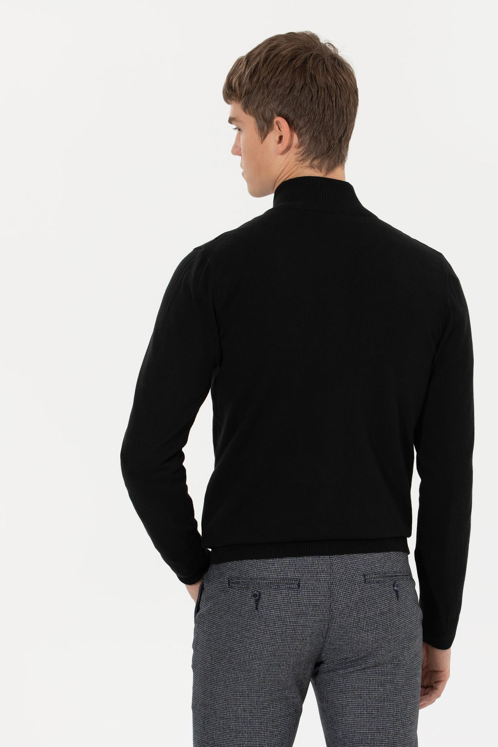 Мужской черный базовый трикотажный кардиган Неожиданная скидка в корзине - U.s. polo assn фото 5