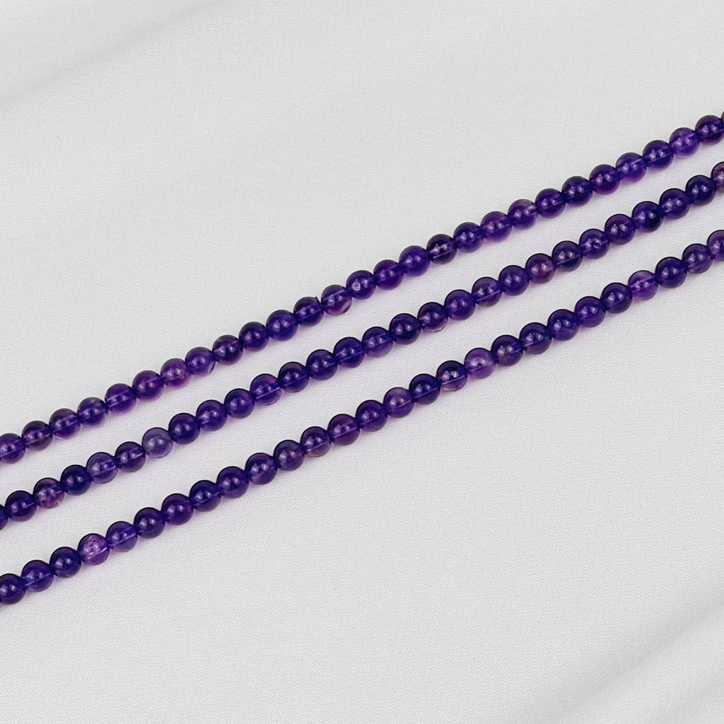 Бусины для украшений из Аметиста (90 бусин) 39 см