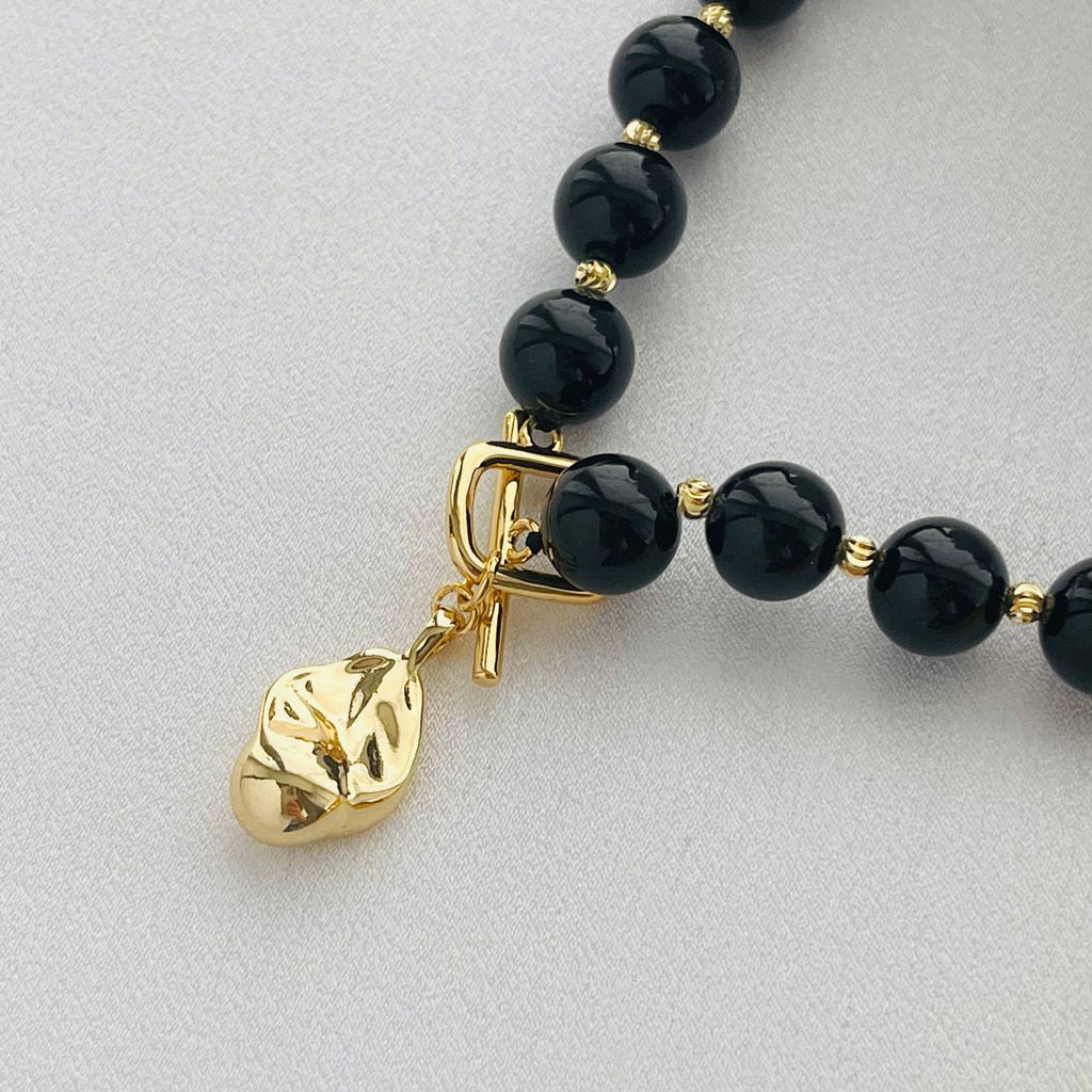 Колье из черного Турмалина (Шерл) 46 см