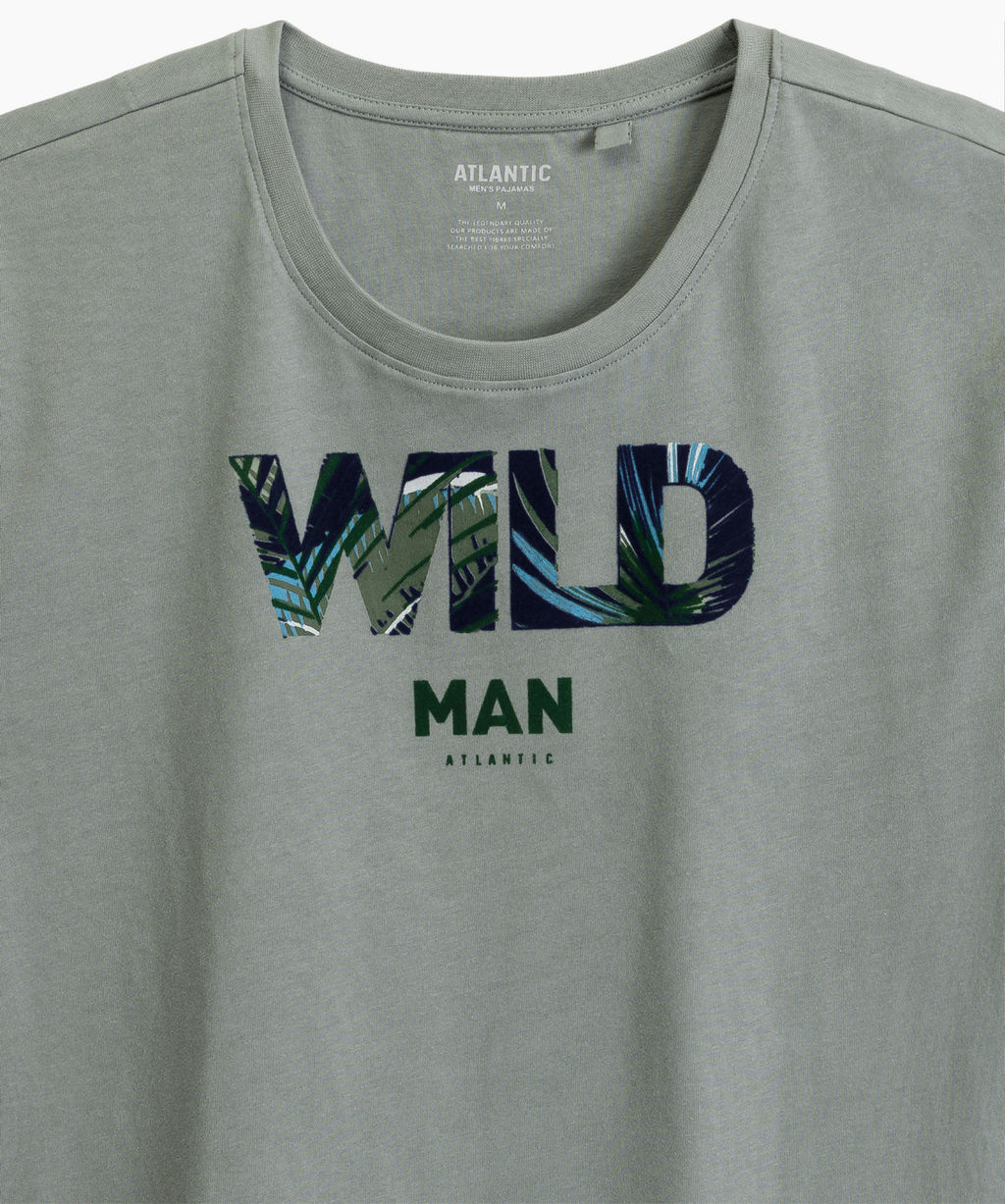 ATLANTIC NMP-396 Пижама мужская Wild светло-оливковый + темный хаки  фото 4