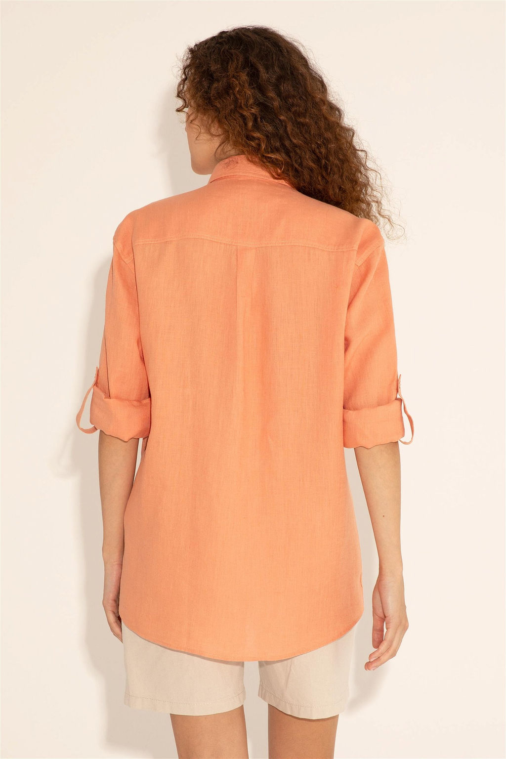 Мужская рубашка лососевого цвета с длинным рукавом - U.s. polo assn фото 11