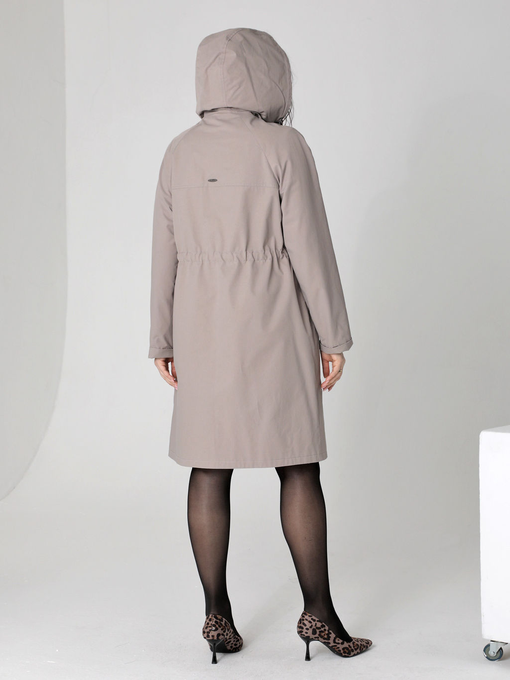 25137 Плащ серо-бежевый - Dizzyway фото 3