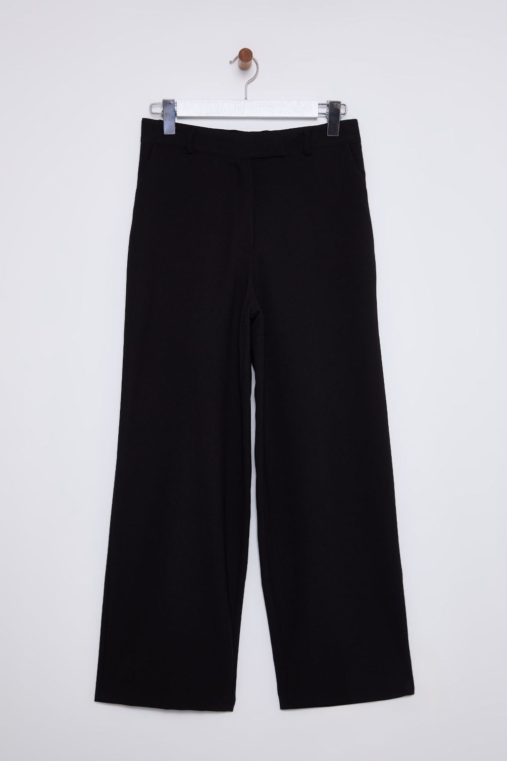 TRENDYOLMILLA Siyah Dusuk Bel Wide Leg/Genis Paca Dokuma Pantolon TWOSS25PL00025 фото 8