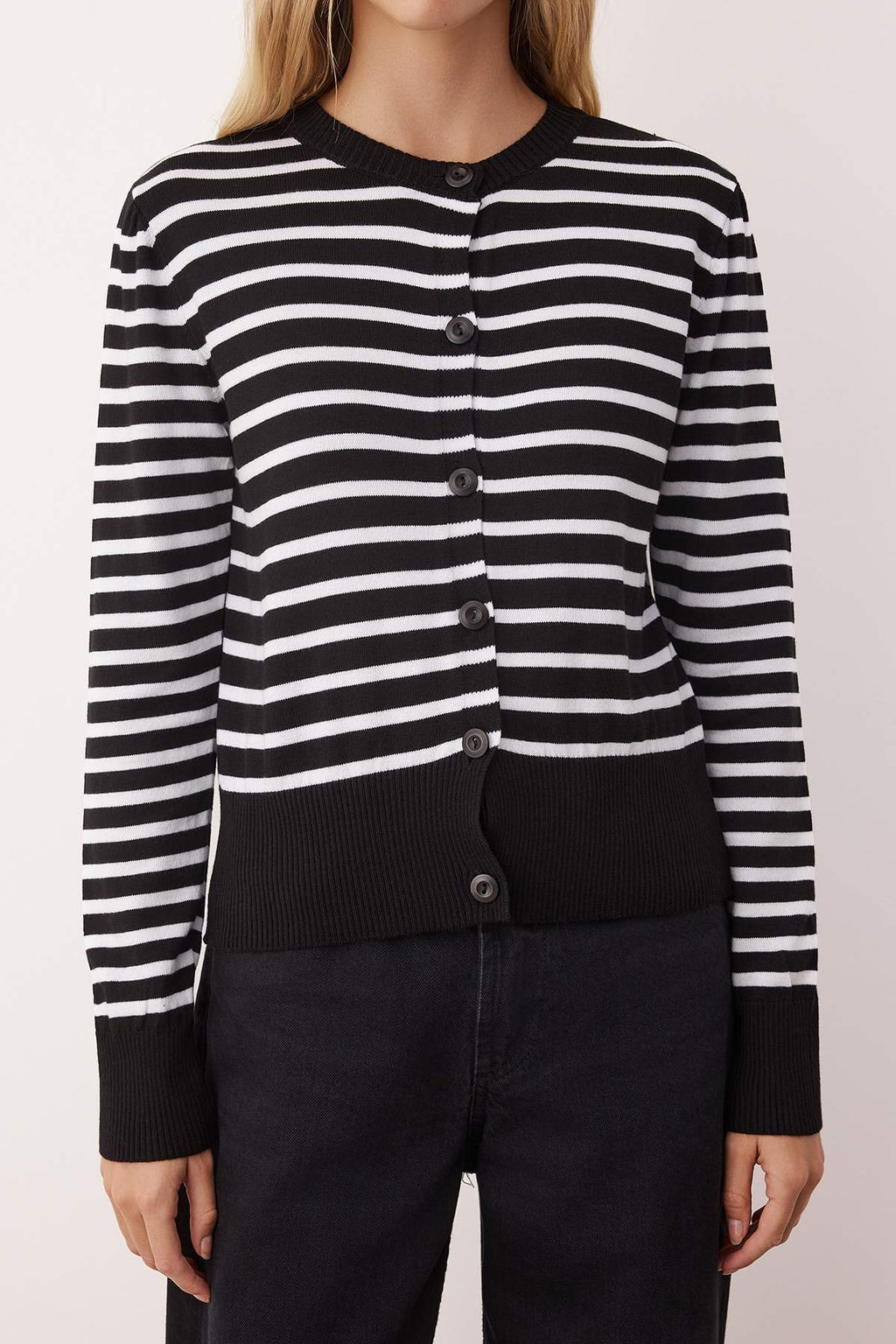 Siyah Pamuk Kar?s?ml? Basic Triko H?rka TWOAW26HI00187