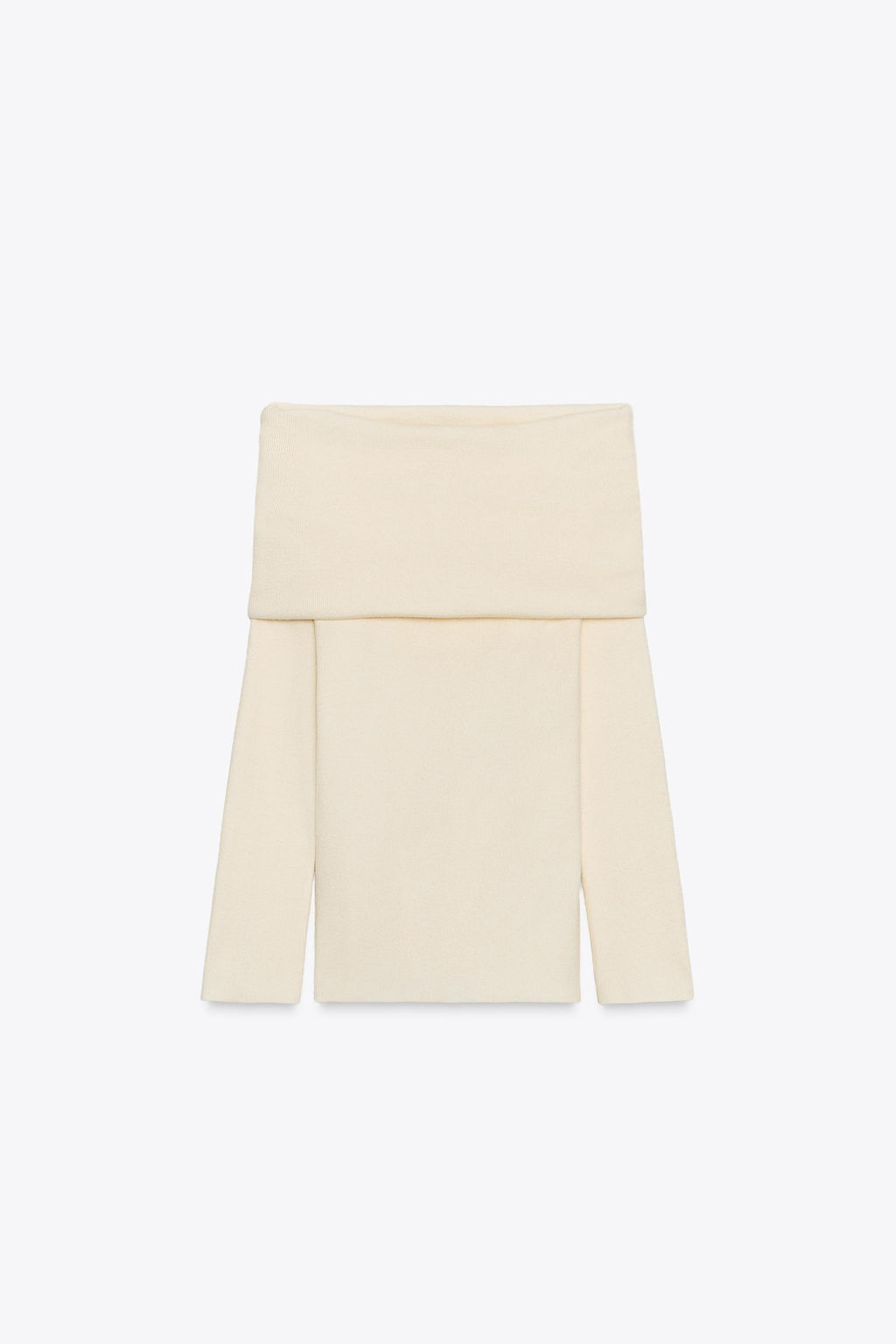 GATHERED STRAPLESS KNIT TOP