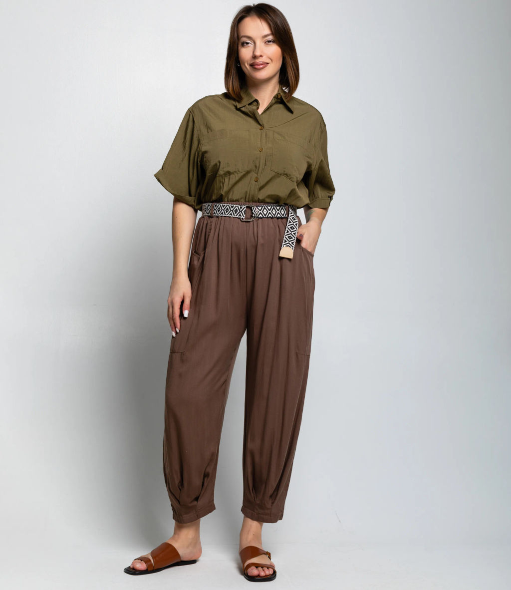 Брюки #ОКТ085008, тёмный хаки