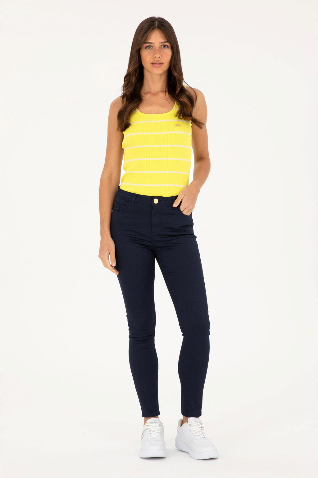 U. S. Polo Assn / Женская неоново-желтая футболка с круглым вырезом - U.s. polo assn фото 4