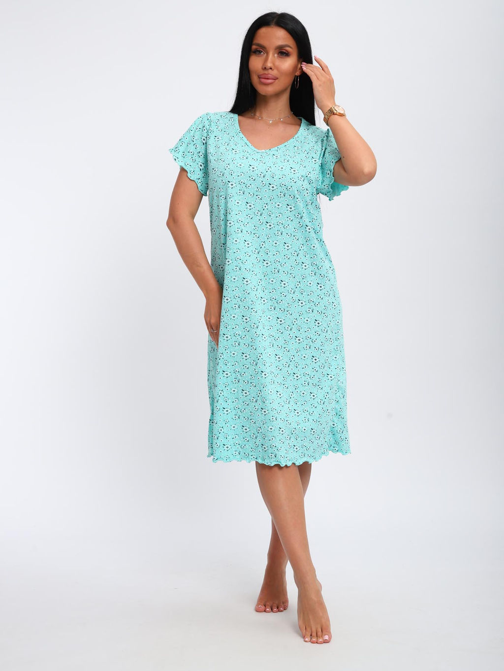 Сорочка женская (01064 синий) - Плиона фото 56