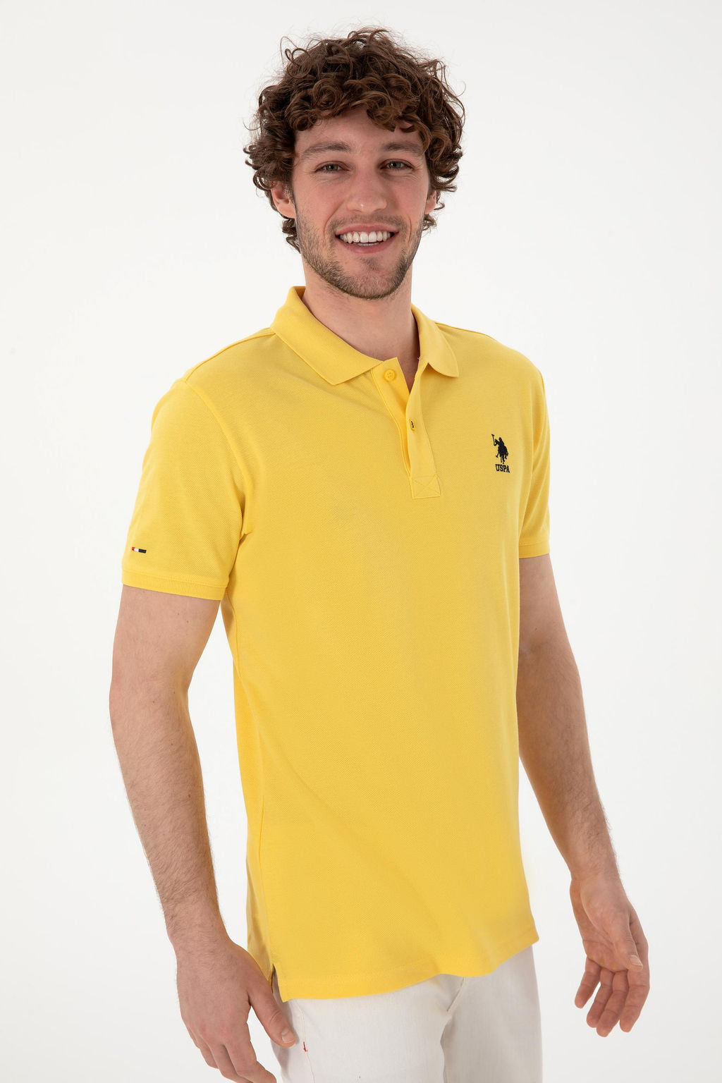 Erkek Slim Fit Polo Yaka A__k Mavi Basic Ti__rt Sepette S_rpriz _ndirim - U.s. polo assn фото 3