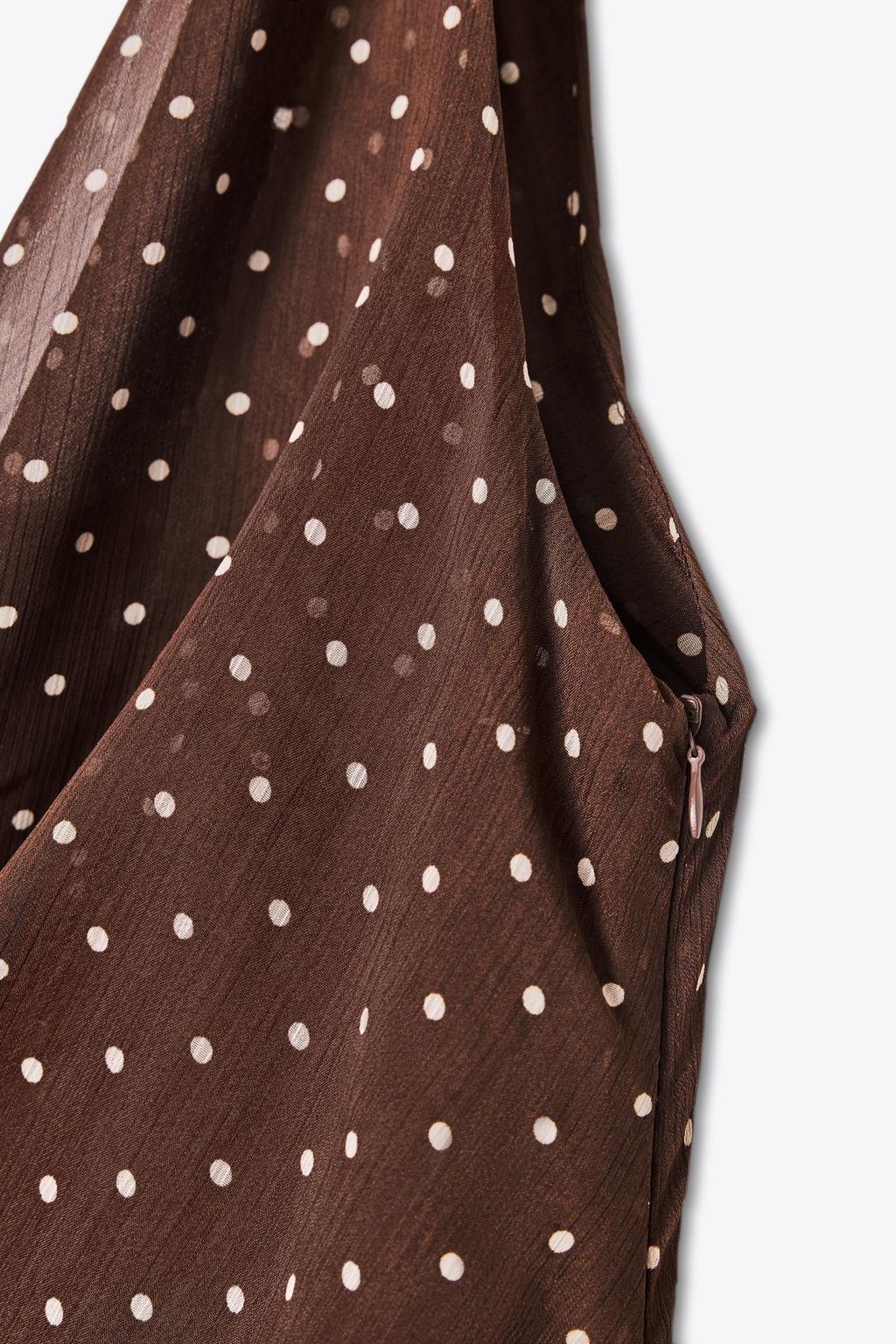 DRAPED NECK POLKA DOT DRESS - Zara фото 10