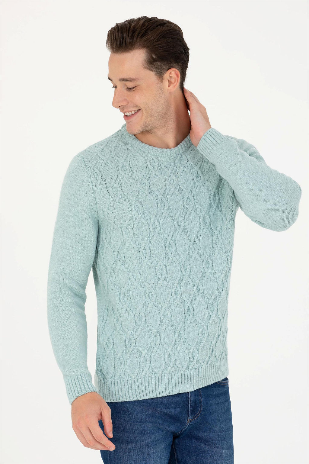 U. S. Polo Assn Мужской мятный свитер - U.s. polo assn фото 3