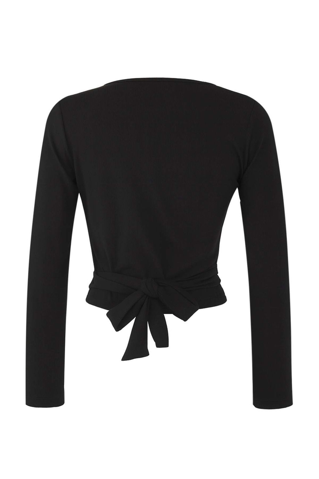 Siyah Dalg?c/Scuba Kumas Crop Orme Spor Ust/Bluz THMAW26BZ00005