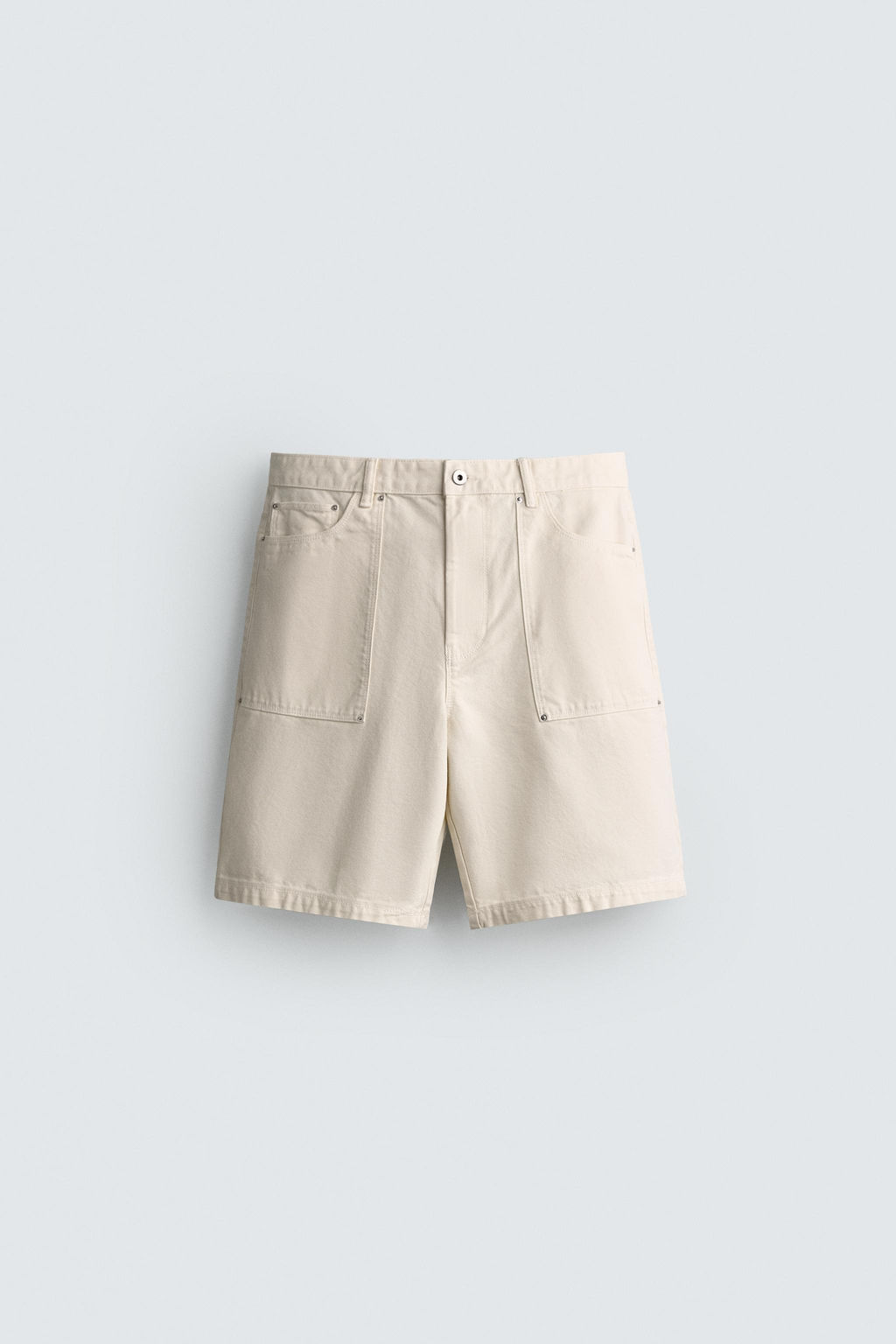 BERMUDA STRAIGHT FIT BOLSILLOS / Blanco - Zara фото 7