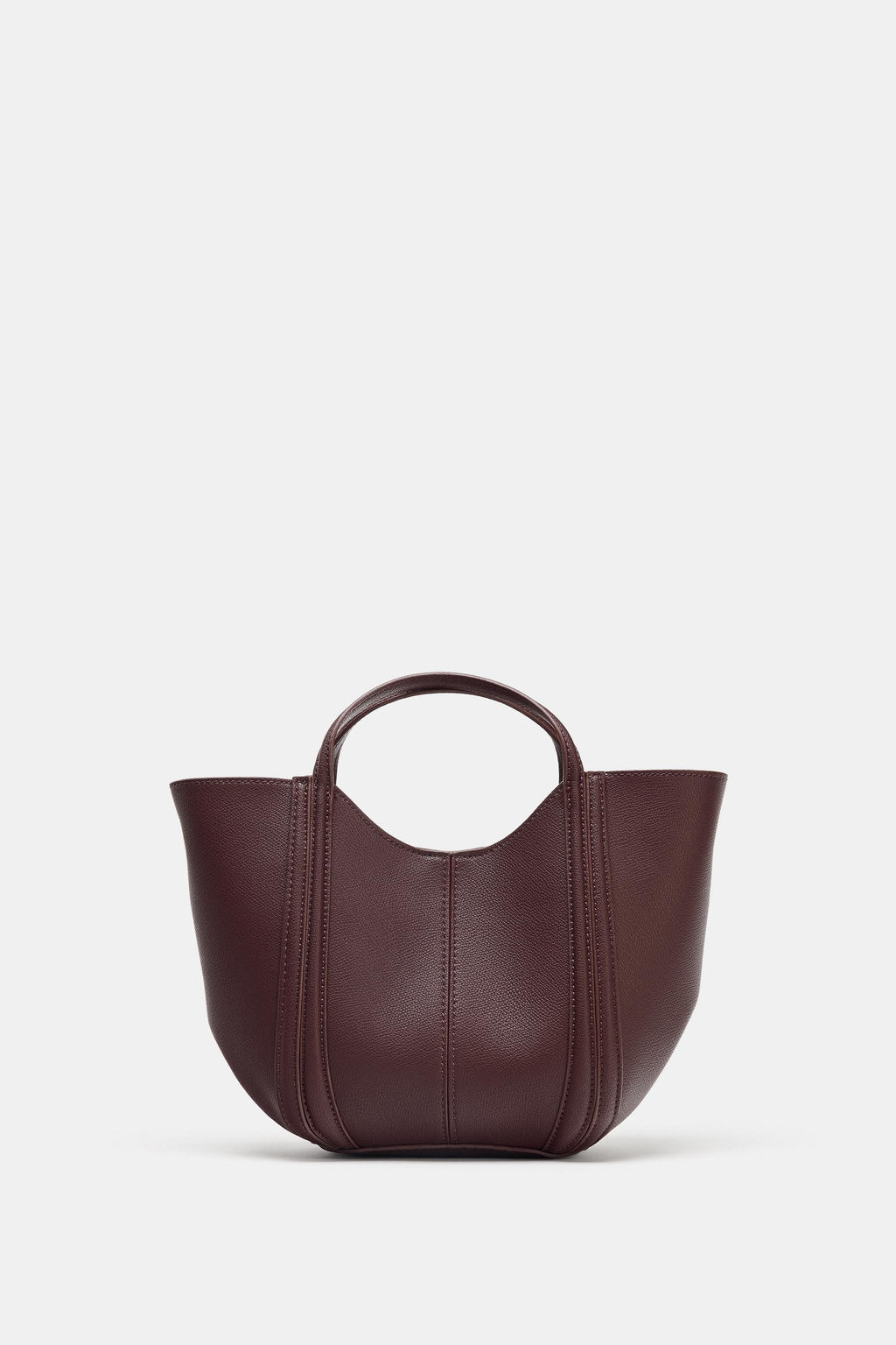 MINI CITY BAG WITH TOPSTITCHING - Zara фото 3