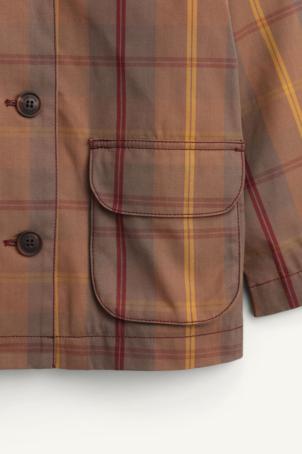 LIMITED EDITION CHECK WAXED COAT - Zara фото 8