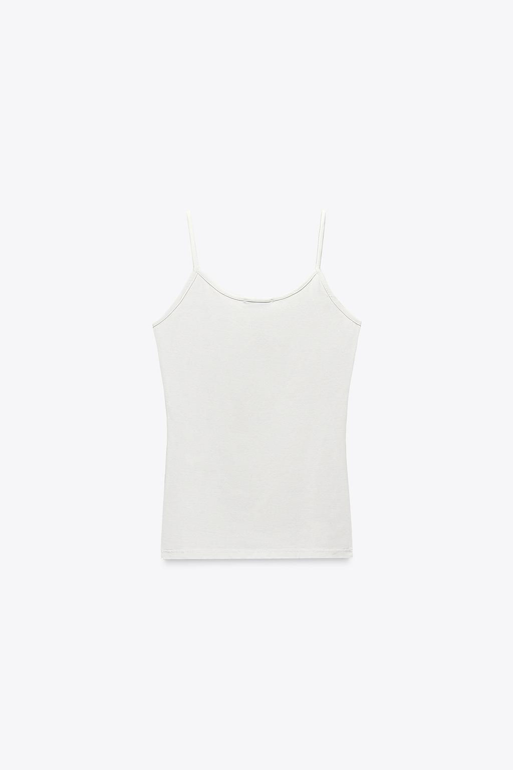 POLYAMIDE TOP WITH THIN STRAPS - Zara фото 18