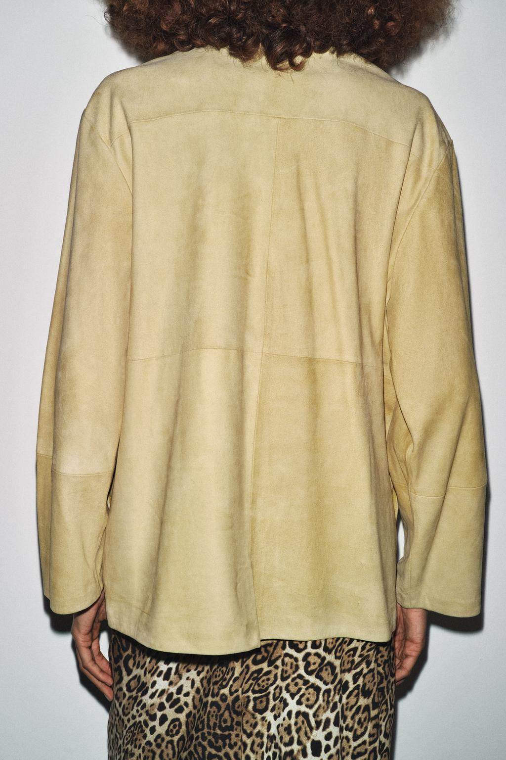 LIMITED EDITION SUEDE LEATHER POCKET SHIRT - Zara фото 5