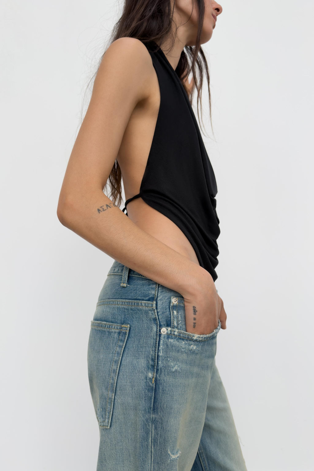 TOP HALTER DRAPEADO / Negro - Zara фото 4