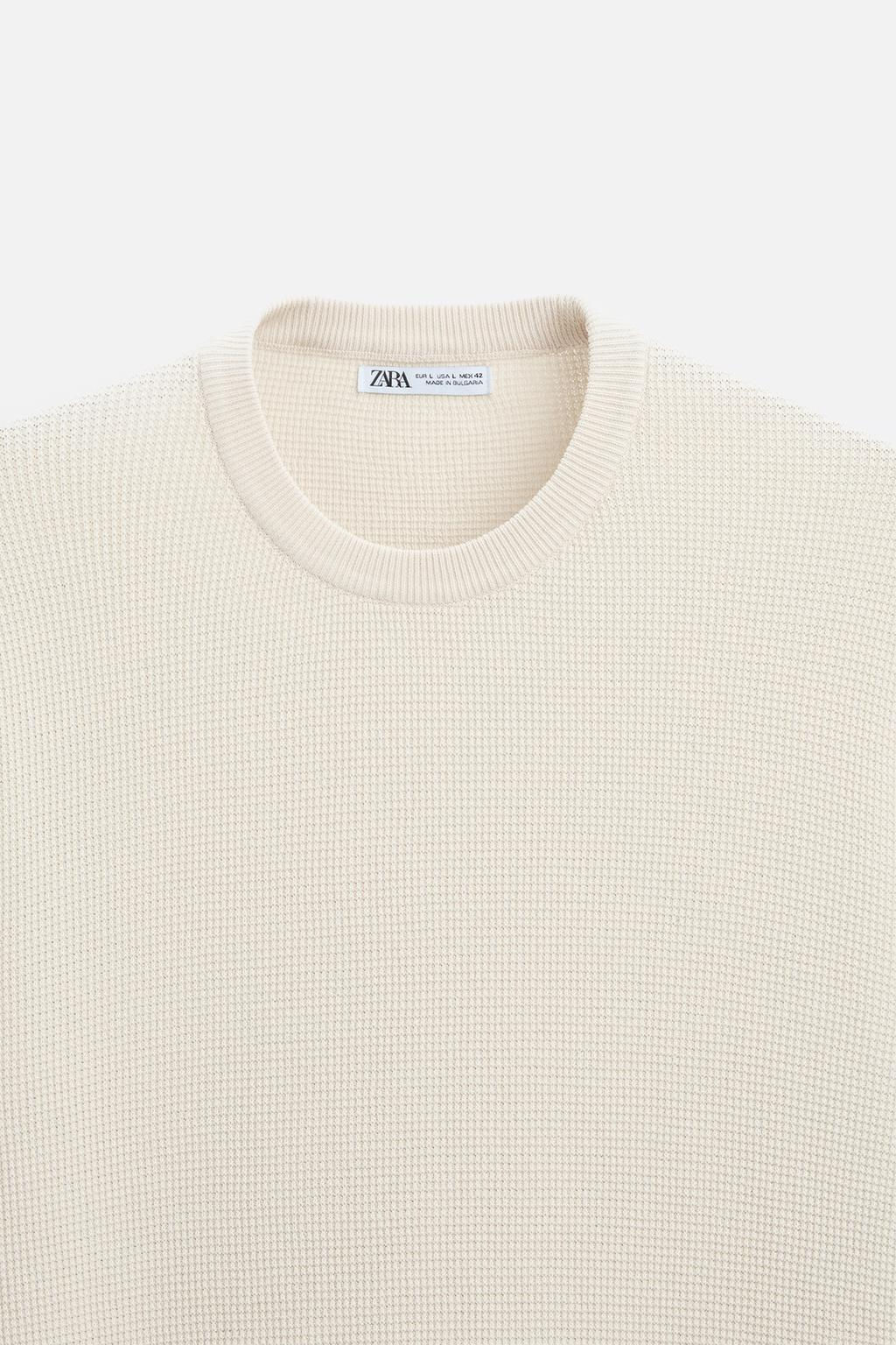 BASIC TEXTURED SWEATER - Zara фото 13