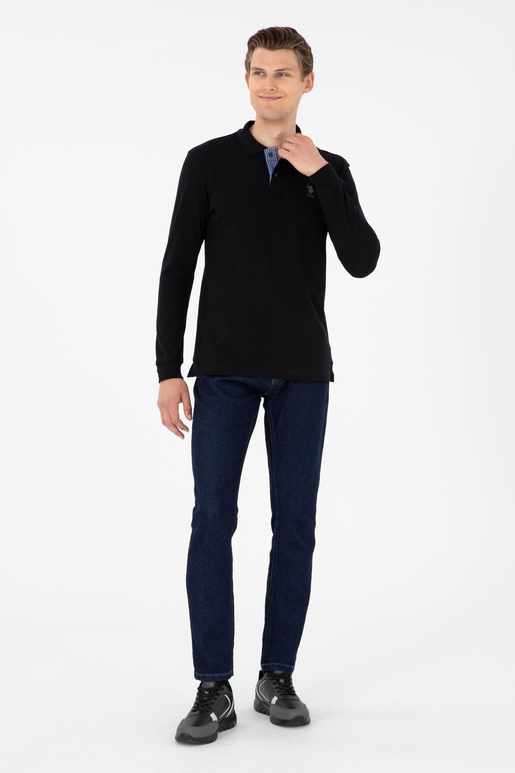 Erkek Siyah Basic Sweatshirt